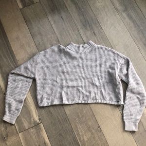 Cropped grey sweater top size S